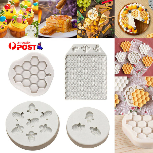 Bee Comb Silicone Mould Cake Decorating Topper Chocolate Baking Mat Border Mold