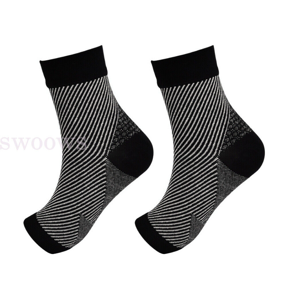 Pair Foot Sleeve Plantar Fasciitis Compression Socks Achy Swelling Heel Ankle AU