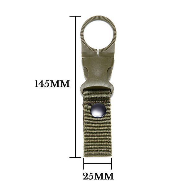 Tactical MOLLE Webbing Strap Clip Water Drink Bottle Holder Hook For Waist Belt