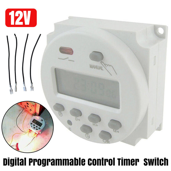 DC 12V Timer Switch Digital Programmable Control LCD Time Relay Day/Week Set HOT