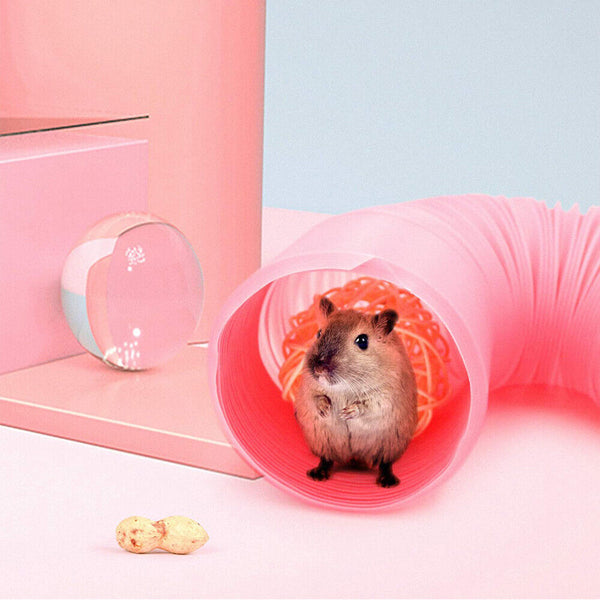 1/4x Small Animals Collapsible Play Tunnel Tube for Rabbit Ferret Guinea Pig Toy