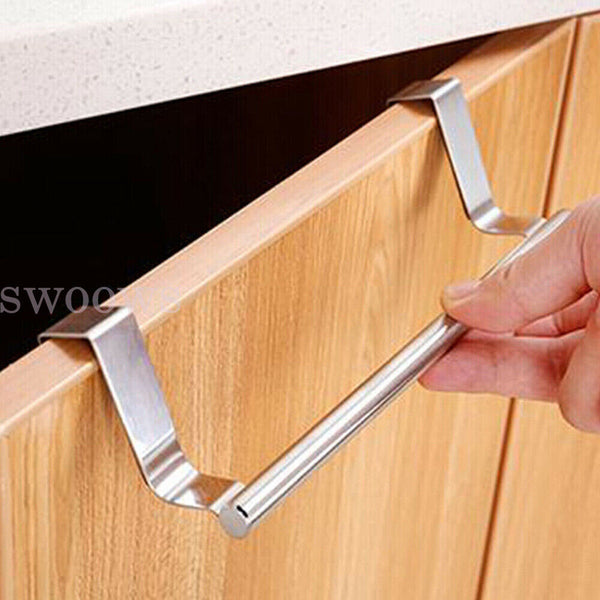 2PCS Over Door Towel Rack Holder Cupboard Hanger Kitchen Cabinet Bar Hook 23/36c