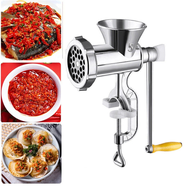 Manual Kitchen Meat Grinder Mincer Stuffer Table Hand Sausage Filler Maker AU