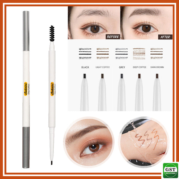 Slim Eyebrow Pencil Waterproof Eye Brow Eyeliner Pen With Brush Cosmetic Makeup