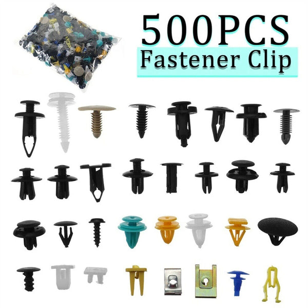 500x Car Clips Mixed Clip Fastener Kit Door Panel Automotive Body Plastic Rivets