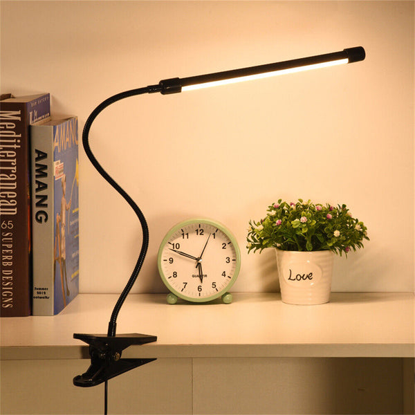 Clip On Desk Lamp Table Light Bedside Night Reading Led Eye Care USB Dimmable AU