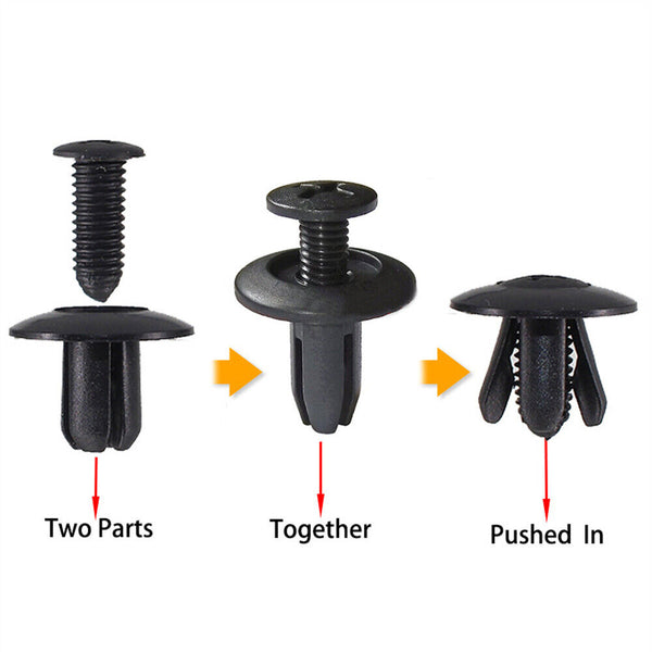 100pcs 8mm Plastic Car Screw Rivet Clips For HOLDEN Interior Trim Panel Clips