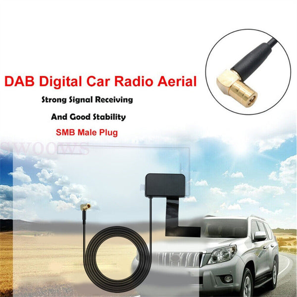 Glass Mount DAB Aerial Digital Car Radio Antenna with SMB Connector