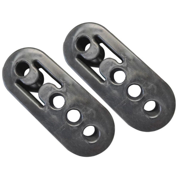 4x Universal Heavy Duty Car Exhaust Rubber Mount Brackets Hangers 4 Holes Black