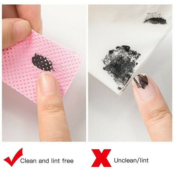 UP 1000 Lint Free Wipes Nail Polish Remover Pad Manicure Pedicure Cleaning Tool