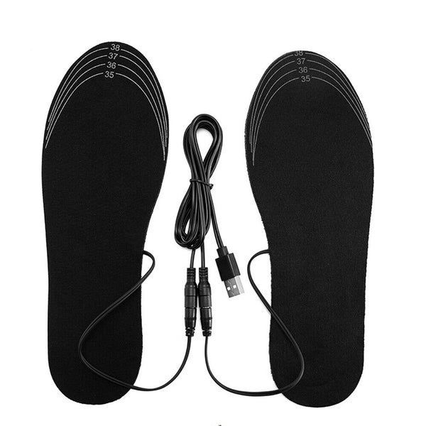 Feet Heater Foot Winter Warmer Pads Warm Socks USB Electric Heated Shoe Insoles