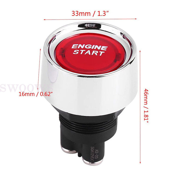 Universal 12V Car Engine Start Push Button On/Off Switch Ignition Starter