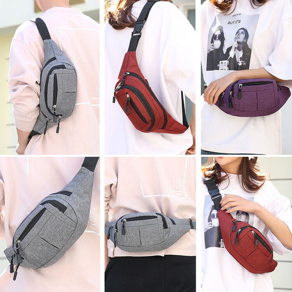 Unisex Waist Bum Bag Men Women Fanny Pack Holiday Travel Money Belt Pouch Wallet