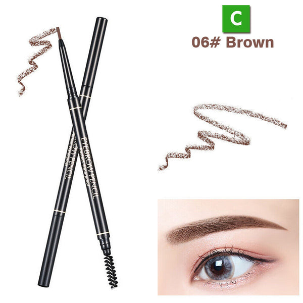 Slim Eyebrow Pencil Waterproof Eye Brow Eyeliner Pen With Brush Makeup Cosmetic