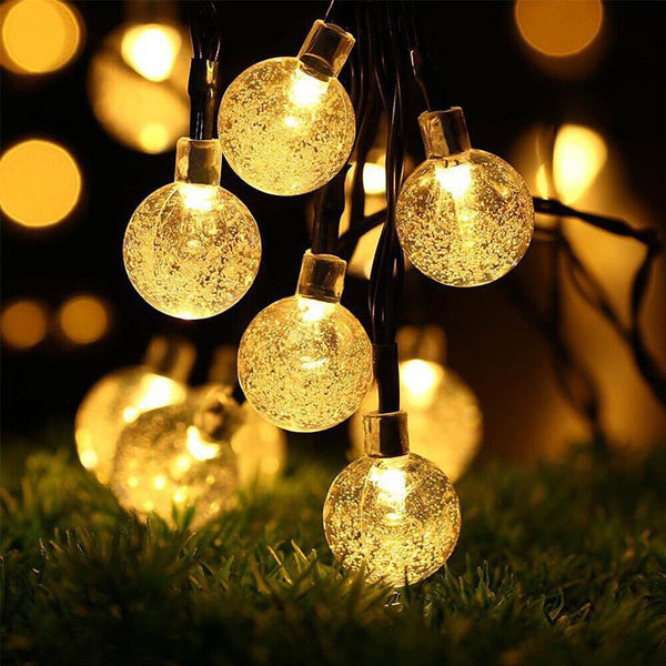 100/200LED Solar Globe String Lights Fairy Festoon Outdoor Garden Party Decor AU