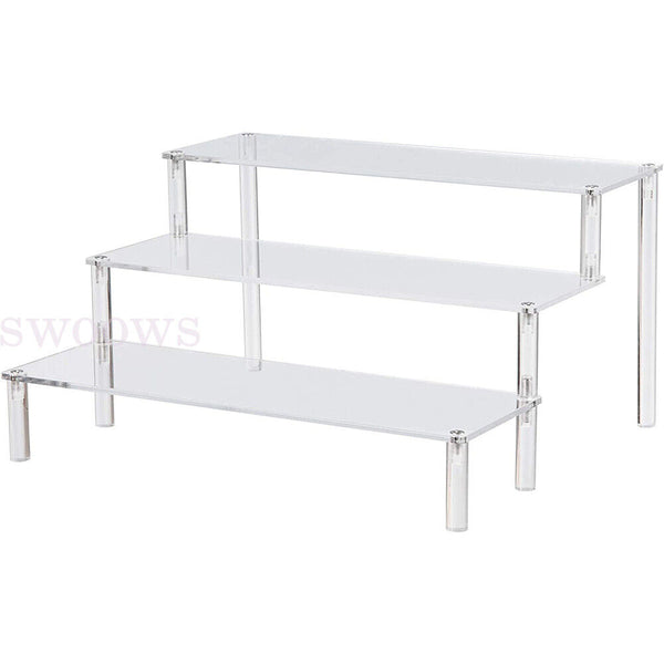 3 Layer Acrylic Action Figure Display Stand Model Doll Cosmetics Toy Shelf