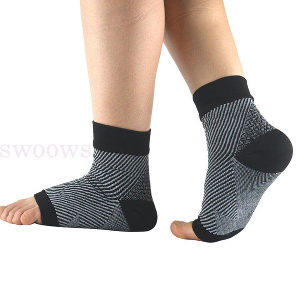 Pair Foot Sleeve Plantar Fasciitis Compression Socks Achy Swelling Heel Ankle AU