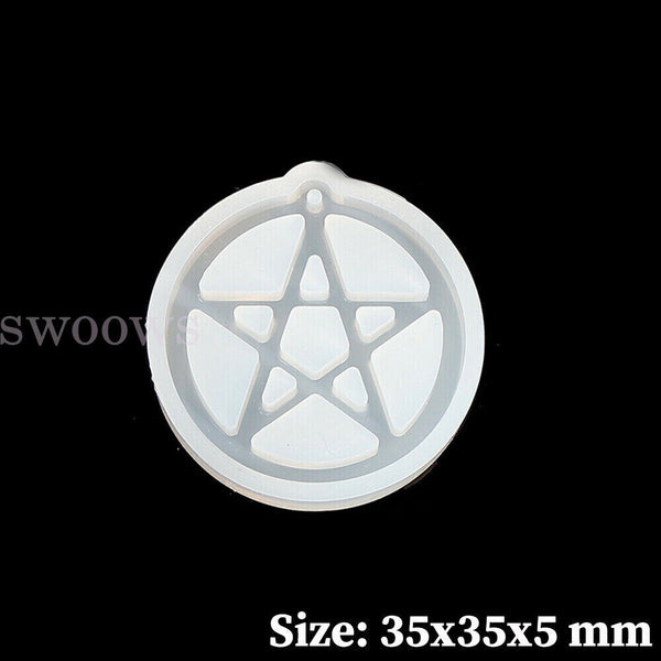 Silicone Pentagram Silicone Pendant Mould Pentacle Jewellery Resin Epoxy Casting