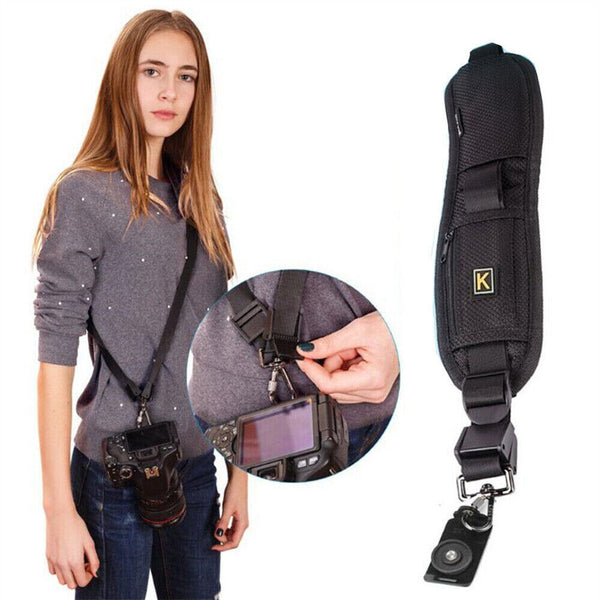 2x Universal Cameras Single Shoulder Quick Strap Sling Camera Belt For Slr Dslr