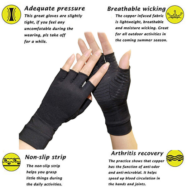 Pain Relief Hand Wrist Support Brace Arthritis Gloves Compression Joint Finger