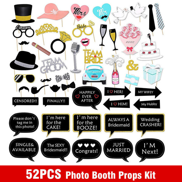 Photo Booth Props Birthday Wedding Mustache Lips Stick Hen's Party Photobooth AU