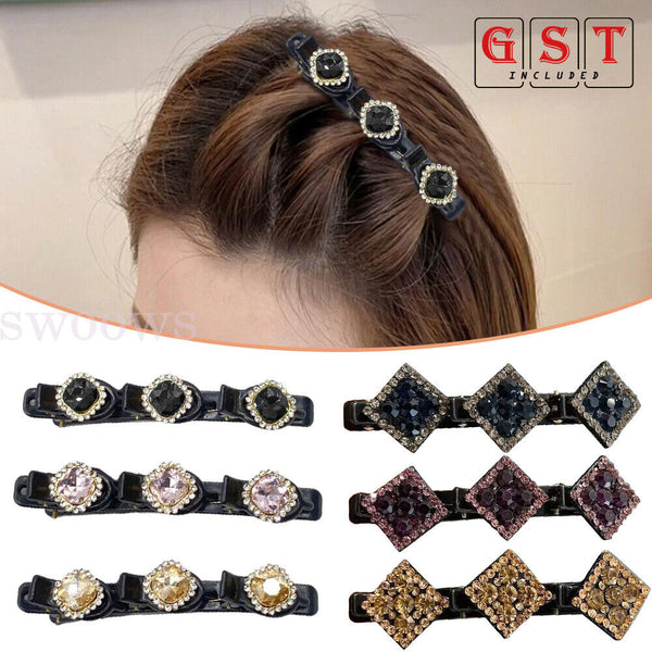 Sparkling Crystal Stone Braided Hair Clips Bangs Hair Clip Braided Hair lot