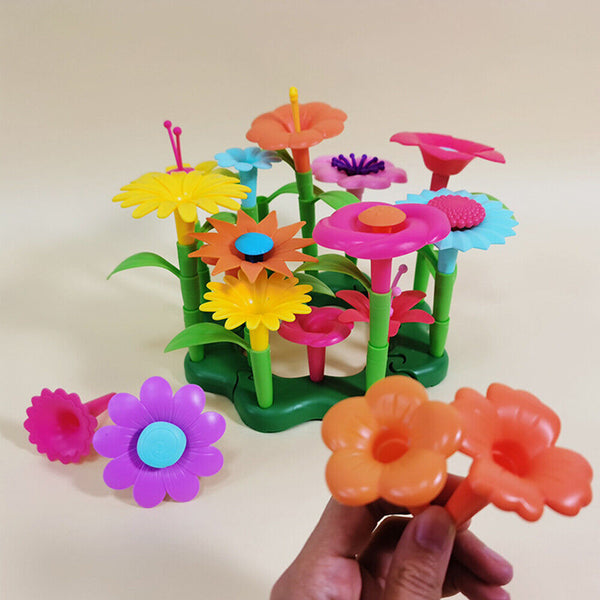 46/98/148PCS Flower Garden Building Toys Children DIY  Build Bouquet Sets Gift