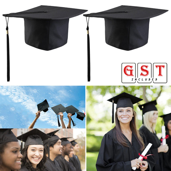 Mortarboard Graduation Hat Academic Cap Black Bachelor Master Chancellor Hat AU