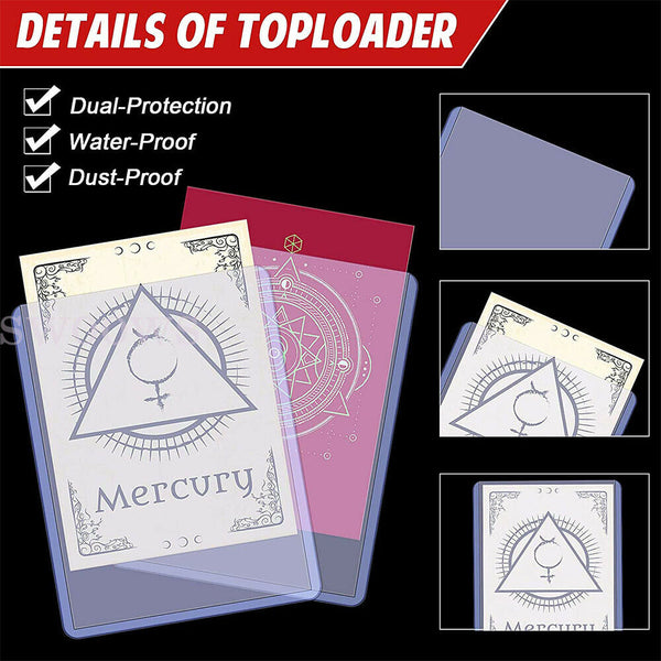 Top Loader Card Sleeves Clear Trading Card Sleeves Hard Plastic Card Protectors