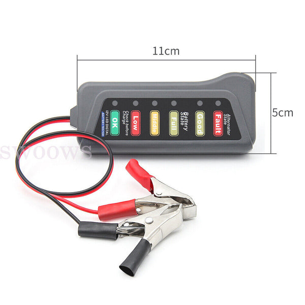 12V Digital Car Battery Tester Automotive Testing Tool Voltage Analyzer Checker
