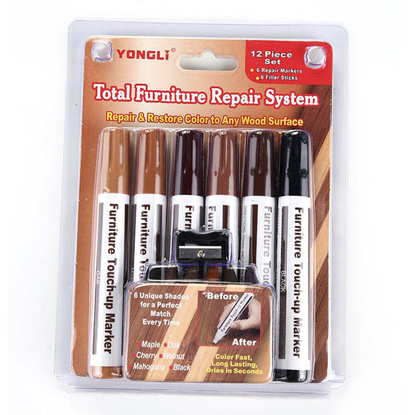 13Pcs Wood Repair Kit Furniture Paint Floor Repair Floor Wax Crayon Paint Pen