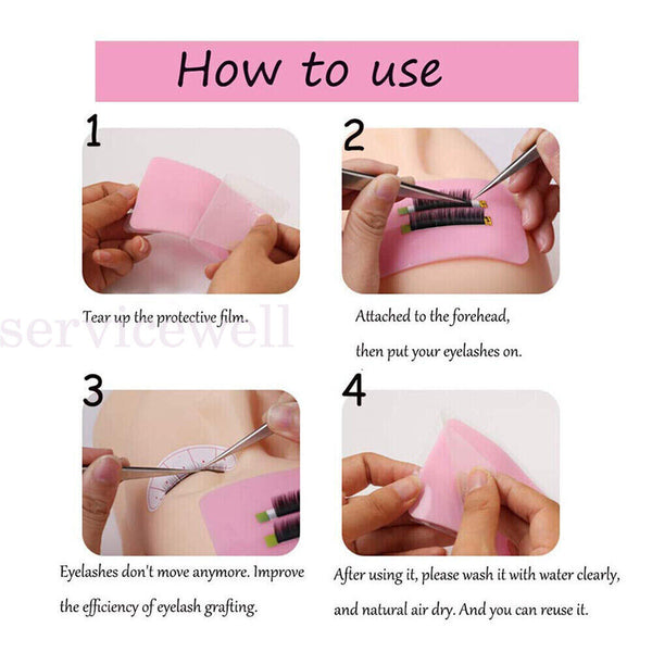 UPTO 2000 Under Eye Gel Pads Free Eyelash Extension Pad Holder Accesories