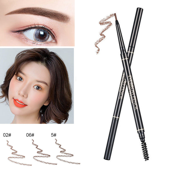 Slim Eyebrow Pencil Waterproof Eye Brow Eyeliner Pen With Brush Makeup Cosmetic