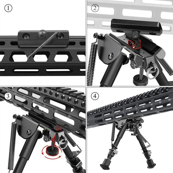 6"-9" Height Sniper Rifle Swivel Sling Bipod Adjustable Hunting Mount Stand AU