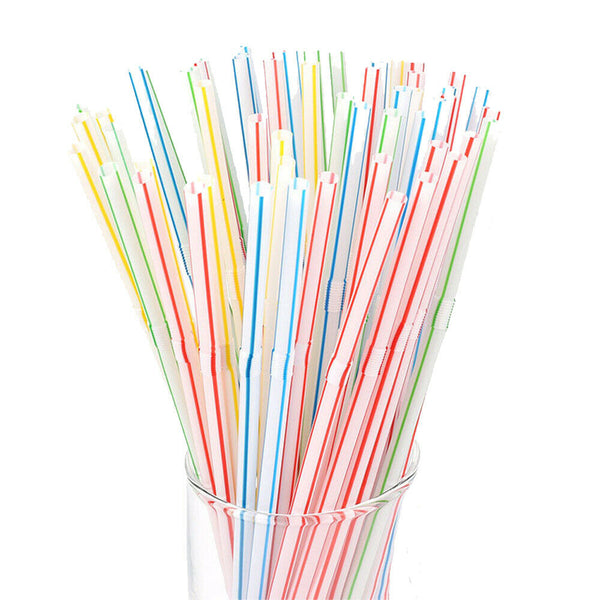 Up to 1500x Disposable Flexible Bendable Straw Plastic Drinking Drink Party Bulk