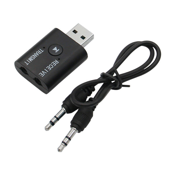 5.0 USB Bluetooth Transmitter Receiver Audio Adapter AUX 3.5mm TV CAR PC Speaker