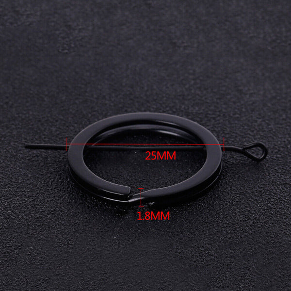 30pcs Key Ring Chain Split Rings Heavy Duty Keychain Accessories Gift 25mm black