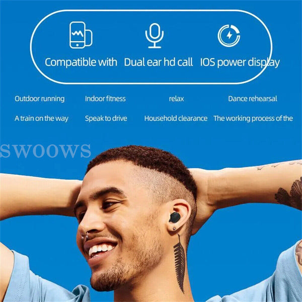 Wireless Earbuds Headphones Waterproof Noise Cancelling Headsets for Bluetooth