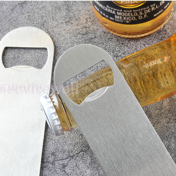 Stainless Steel Speed Bottle Opener Bartender Flat Bar Blade Cap Can Beer Drink
