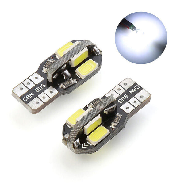 1-10x Canbus T10 5730 8 LED SMD White Car Side Wedge Light Lamp Bulb 194 168 W5W