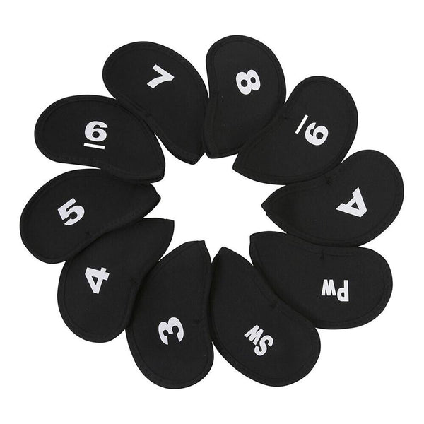 10PCS Golf Head Cover Iron Club Putter Head Mutispandex Covers Protector Set AU