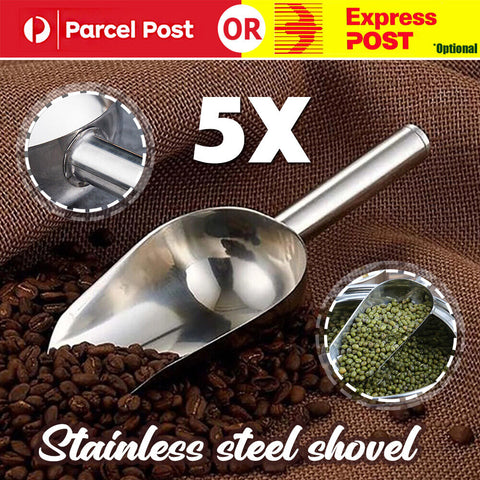 5 Stainless Steel Scoop Ice Buffet Candy Kitchen Shovel Nut Pet Food Flour Scoop