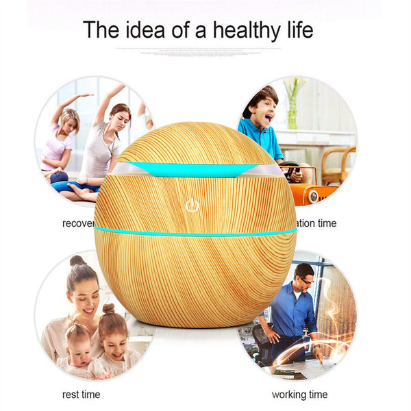 Ultrasonic Aroma Air Humidifier Aromatherapy Diffuser Essential Oil LED Purifier