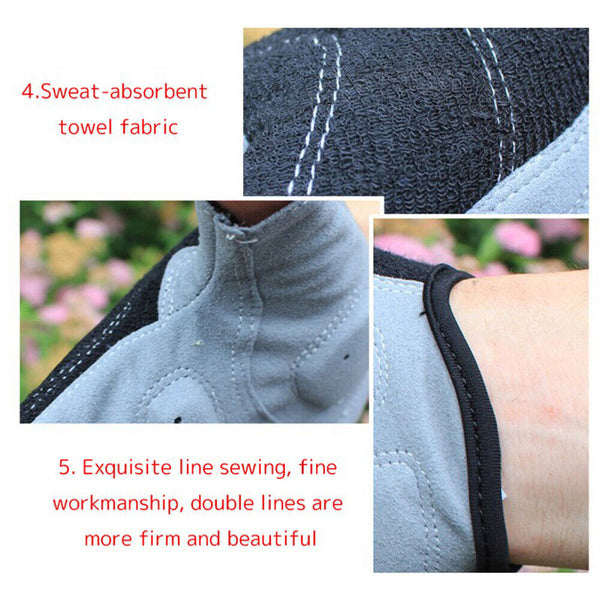 Pair Cycling Bicycle Half Finger Bike Gloves Unisex Anti Slip Padded Outdoor AU