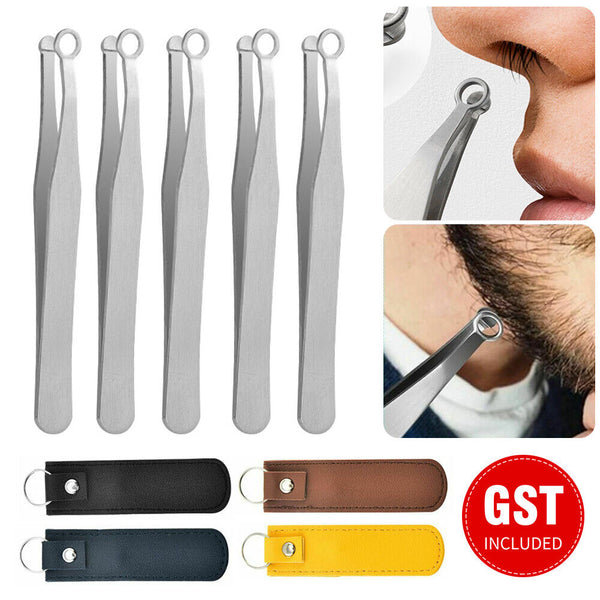 Universal Nose Hair Trimming Tweezers Stainless Steel Round Tip Nasal Cleaning