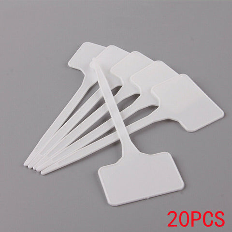 T-type Plant Labels Flexible Plastic Garden Tags Nursey Seeding Marker Pen White