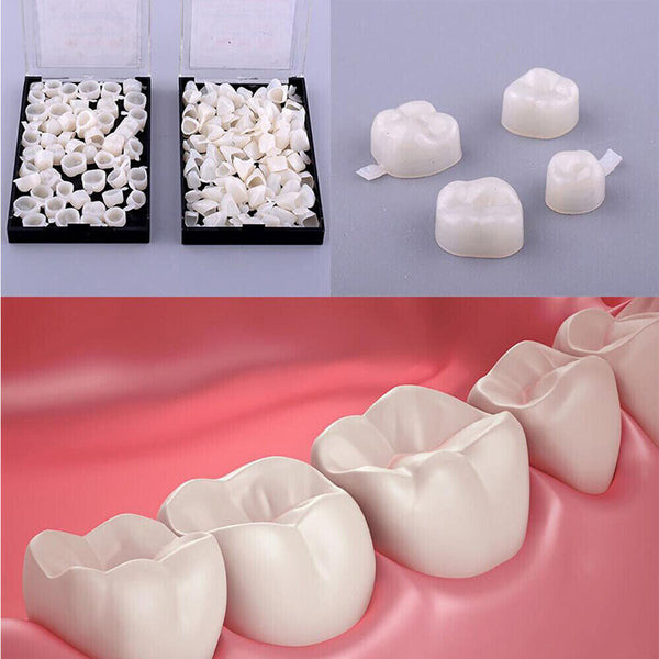 70pcs/box Temporary Crowns Posteriors Anteri Molar Resin Tooth Teeth Caps Dental