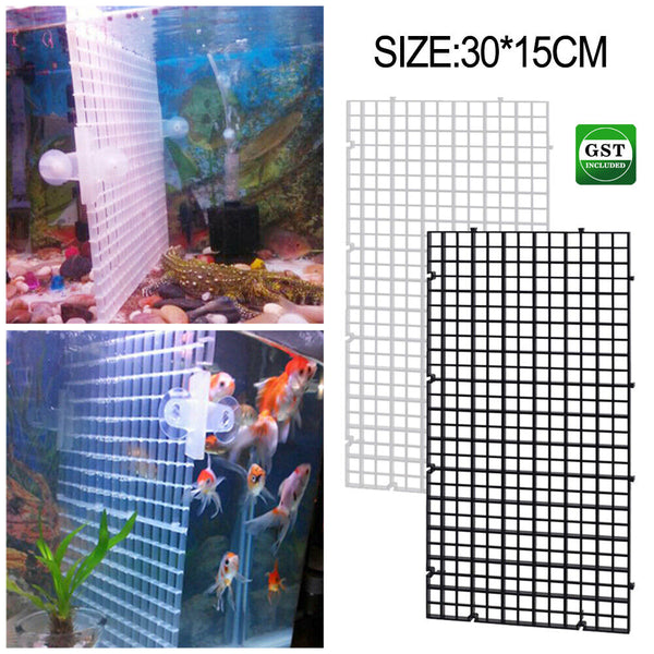 8x Black Fish Tank Grid Divider Tray Filter Bottom Egg Crate Isolate Aquarium