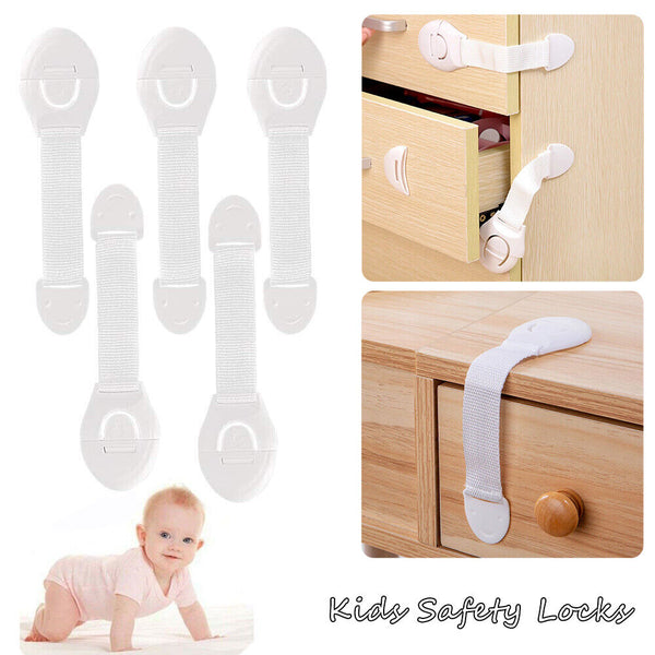 Child Kids Baby Safety Locks Door Drawers Cupboard Oven Cabinet Adhesive Belt AU