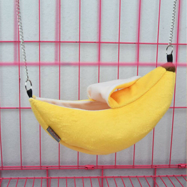 Pet Cage Hammock Hanging Bed Ferret Rat Hamster Toys Banana Nest Squirrel Birds